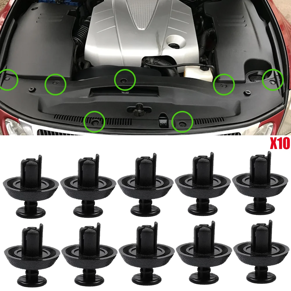 10x sujetador de Panel automático parachoques guardabarros cubierta Clips Nylon para Lexus IS XE20 2005 2006 2007 2008 2009 2010 2011 2012 2013 nuevo