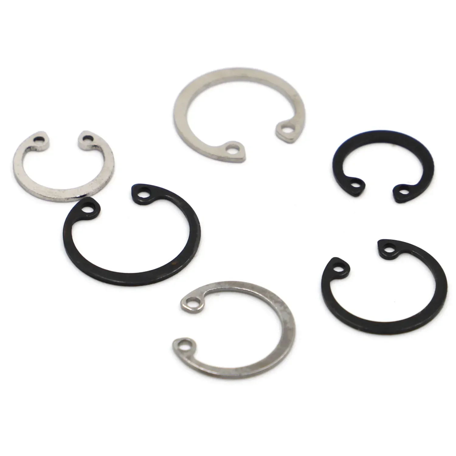 M8-M30 C Type internal Circlip Retaining Rings For Hole Black 65 Manganese 304 Stainless Steel Circlip Snap Rings DIN472 GB893