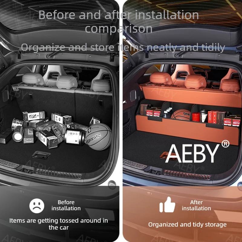 For BYD Sealion 7 2024 Trunk Organizer Storage Box,Waterproof Foldable Storage Container,Car Interior Accessories,Non-Slip