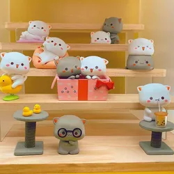 Mitao Cat Kawaii Blind Box Toys Cute Cat Lucky Mystery Box Anime Action Figures Animal Figure Model Ornaments Birthday Gift