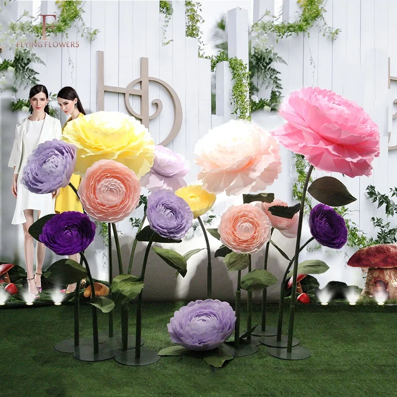 

Giant Crepe Paper Peony Flowers Graduation Wedding Festival Holiday Decorations Artificial Mother's Day Easter Valentine's Day
