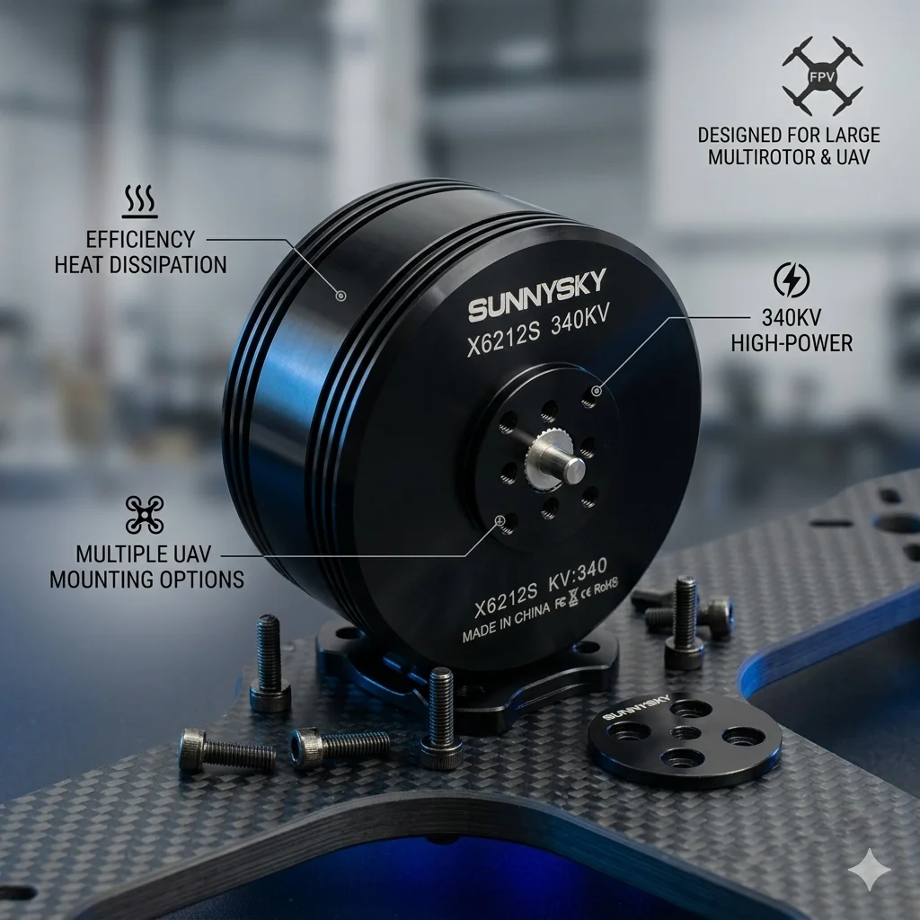 

Высокомощный бесщеточный двигатель SunnySky XS X6212S 340KV для радиоуправляемых FPV дронов, мультироторов, БПЛА, запчасть для силовой установки