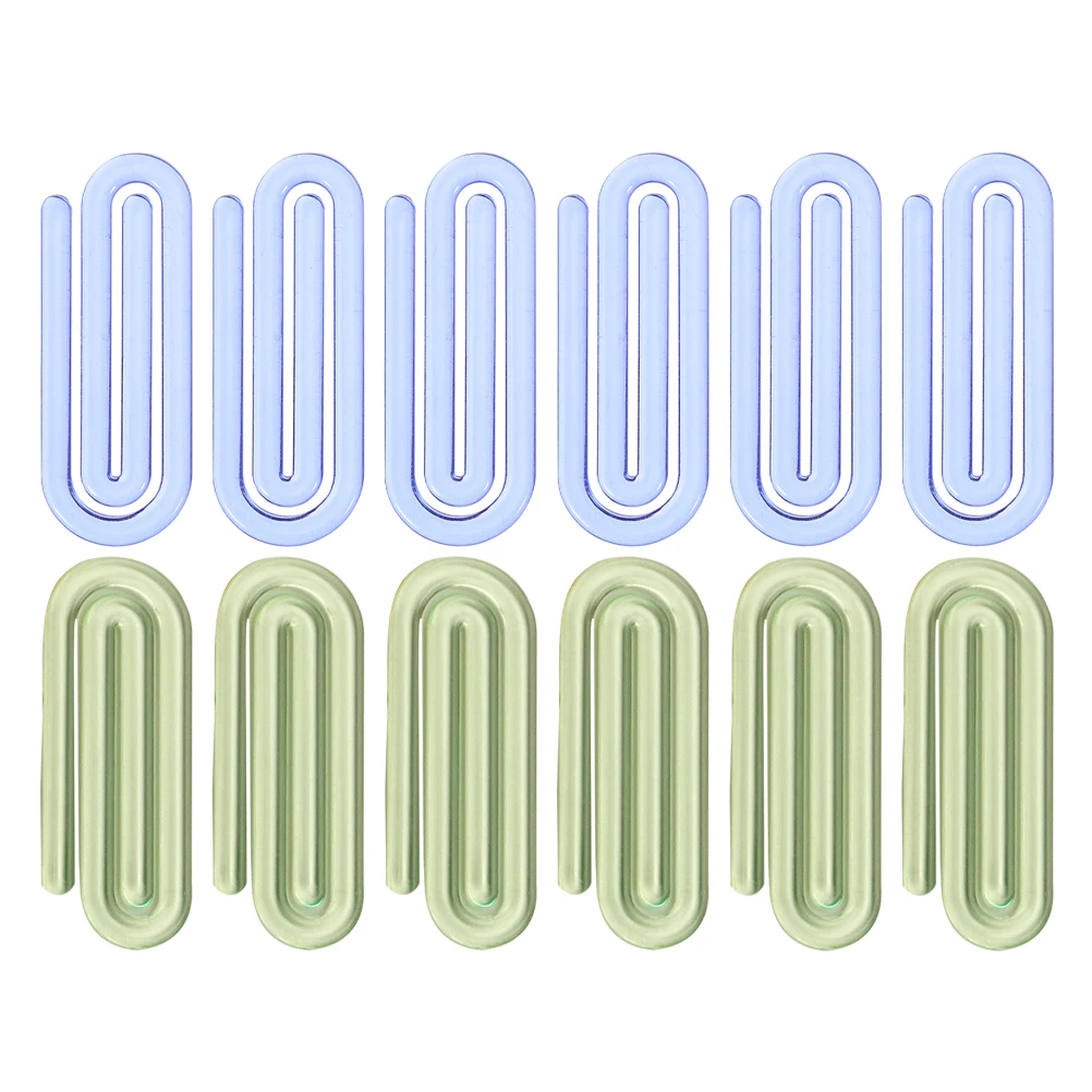

50 Pcs Plastic File Adorable Document Paper Clips for Office Home School Stationery Small Binder Jumbo Paper Clips Unique