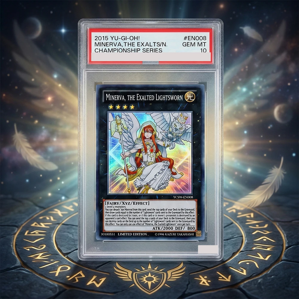 

Anime Yugioh! Graded Collection Card Minerva The Exalted Lightsworn Foil Card English GEM MT10 Completionist Gifts