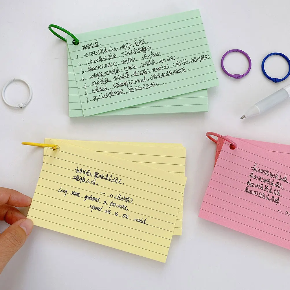 

1Set Memo Pad Thickened Paper Portable Note Cards Small Notepads Multicolor Lined Memo Pads for Study Work Notes Journals