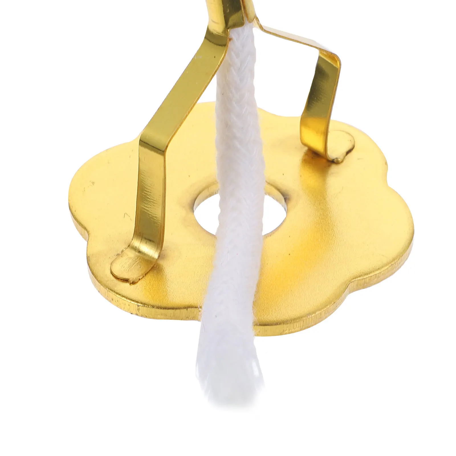 

2pcs Oil Lamp Wick Holder Alloy Windproof Wick Support Stand For Temple Pray Home Decoration Portable Lighting