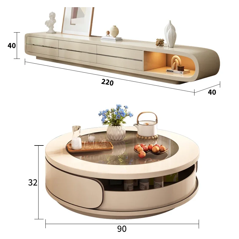 Aesthetic Space Saving Side Table Acrylic Minimalist Italian Computer Coffee Table Service Glass Meubles Living Room Furniture
