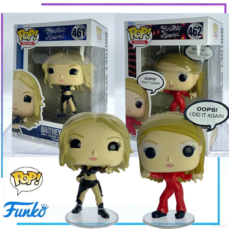 

Фигурка Funko Pop Rocks Бритни Спирс # 462 461 460 Виниловая фигурка, модель куклы, коллекционная игрушка, подарок, украшение для рабочего стола