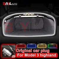 Luz de maletero de coche para Tesla nuevo modelo 3 highland 2024 RGB luz de ambiente Interior iluminación de caja trasera accesorios para automóviles