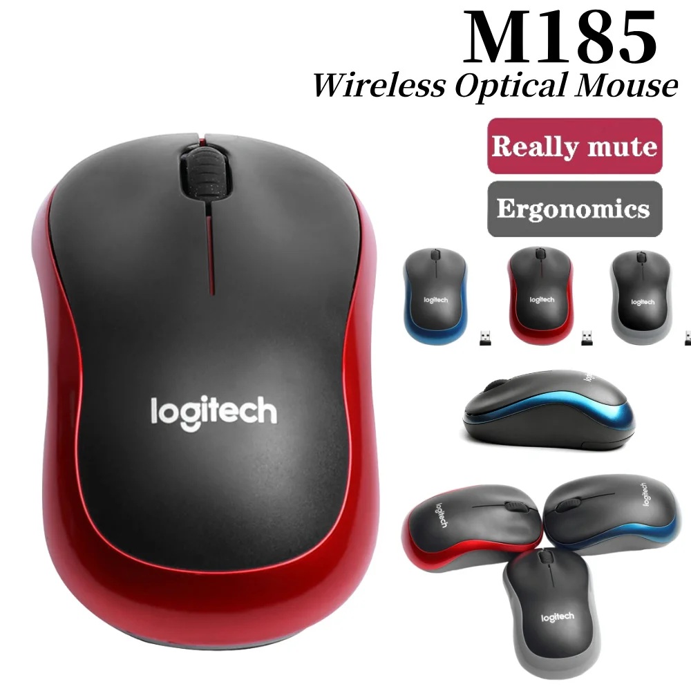 

M185 2,4G USB Беспроводная мышь 1000 точек на дюйм Оптические компьютерные игровые мыши для ПК 1 шт.