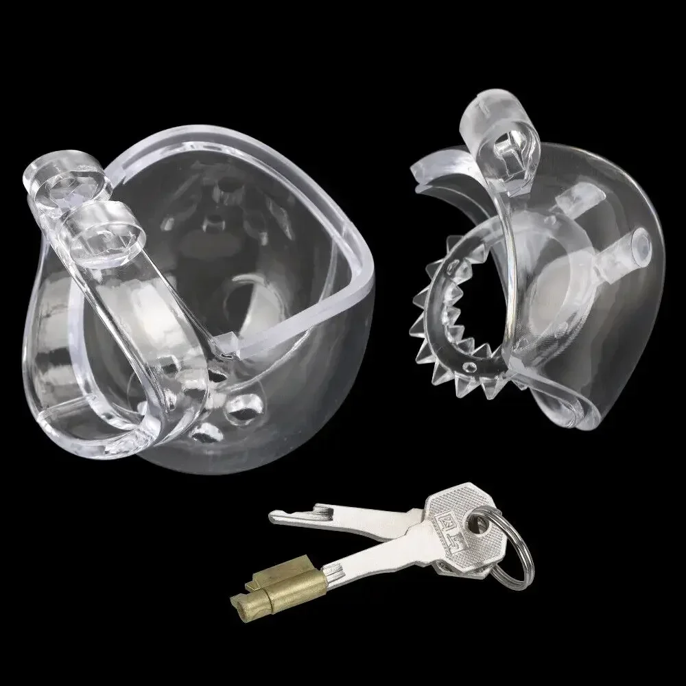 Detachable Bondage Egg Type Male Chastity Cage With Barbed Ring Scrotal Ball BDSM Chicken Cage Penis Stretcher Abstinence SexToy