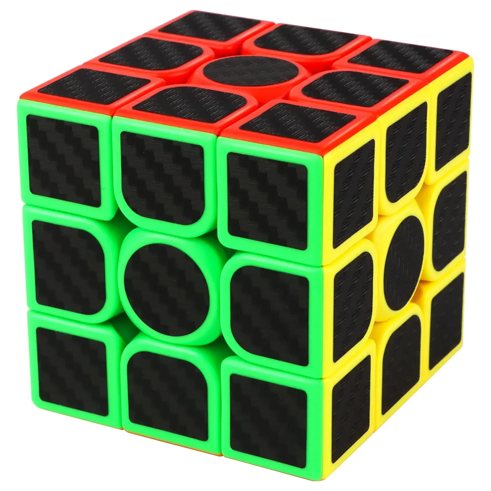 SENGSO Speed Cube 3x3 Carbon Fibre Sticker Magic Cube Profession Puzzle Fast & Professional