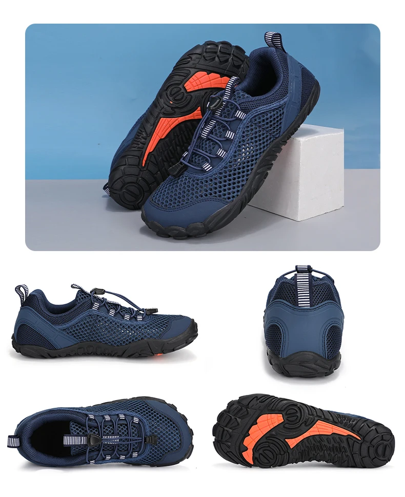 Sommerliche Flusslauf-Schuhe, atmungsaktive, lässige Sportschuhe aus Mesh für Herren, ausgehöhlte Mesh-Outdoor-Bergsteiger- und Wanderschuhe – Detail 26