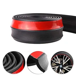 Universal 2.5M Car Front Bumper Lip Shunt Rubber Skirt Protection Body Sticker Decoration Car Bumper Protection Kit