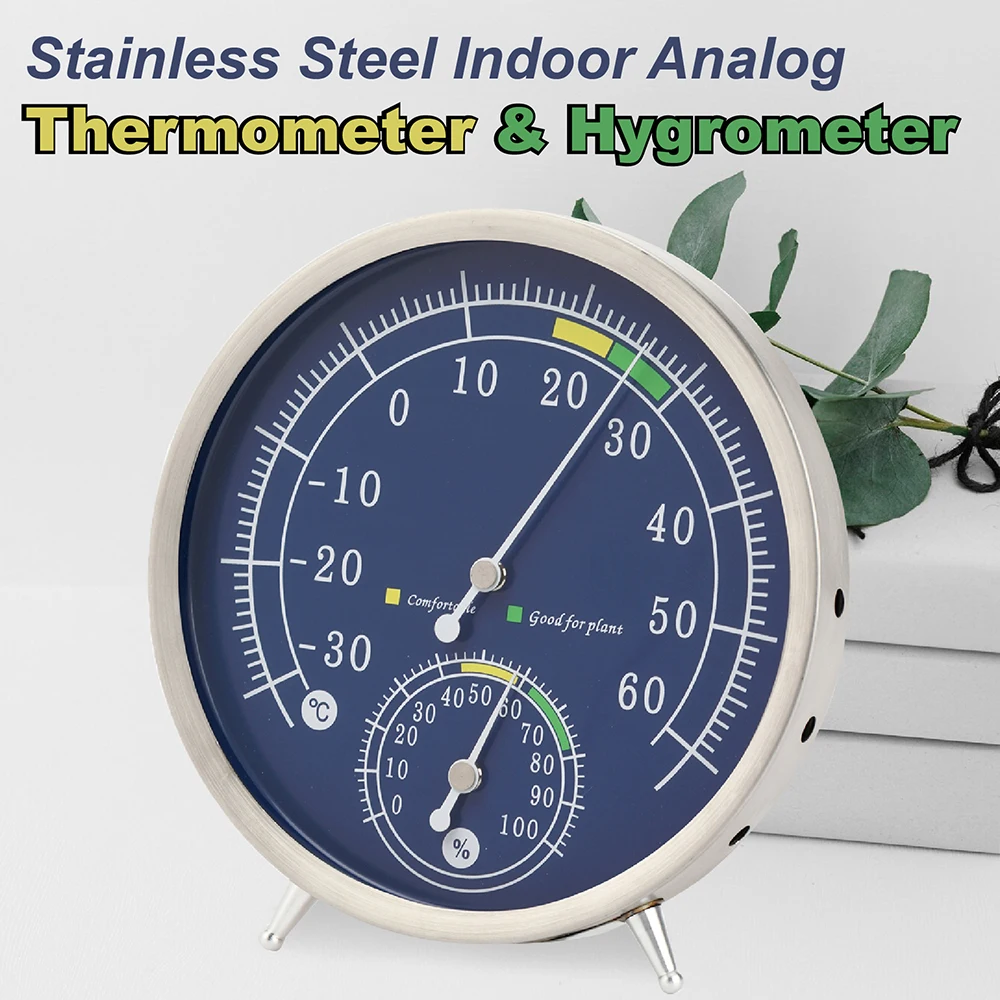 Household Thermometer Hygrometer Multifunctional Humidity Hygrometer Meter Indoor Outdoor Garden Greenhouse Wall Mounted
