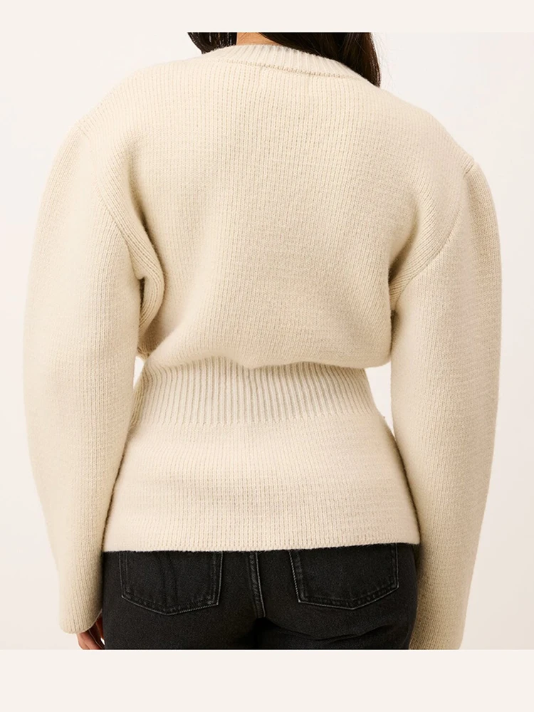Vintage-Strickjacke mit Blumenstickerei für Damen, O-Ausschnitt, Knopfleiste, tailliert, mit Taschen, Pullover für Herbst und Winter, ideal für den täglichen Arbeitsweg. – Detail 8