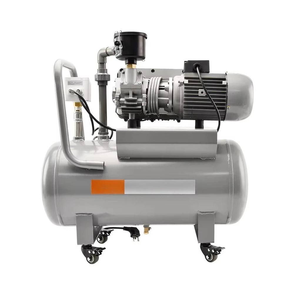 

20m3/H 100KPa 220V 900W Rotary Vane Vacuum Pump Set Air Compressor Pump Head With 40L Air Storage Tank