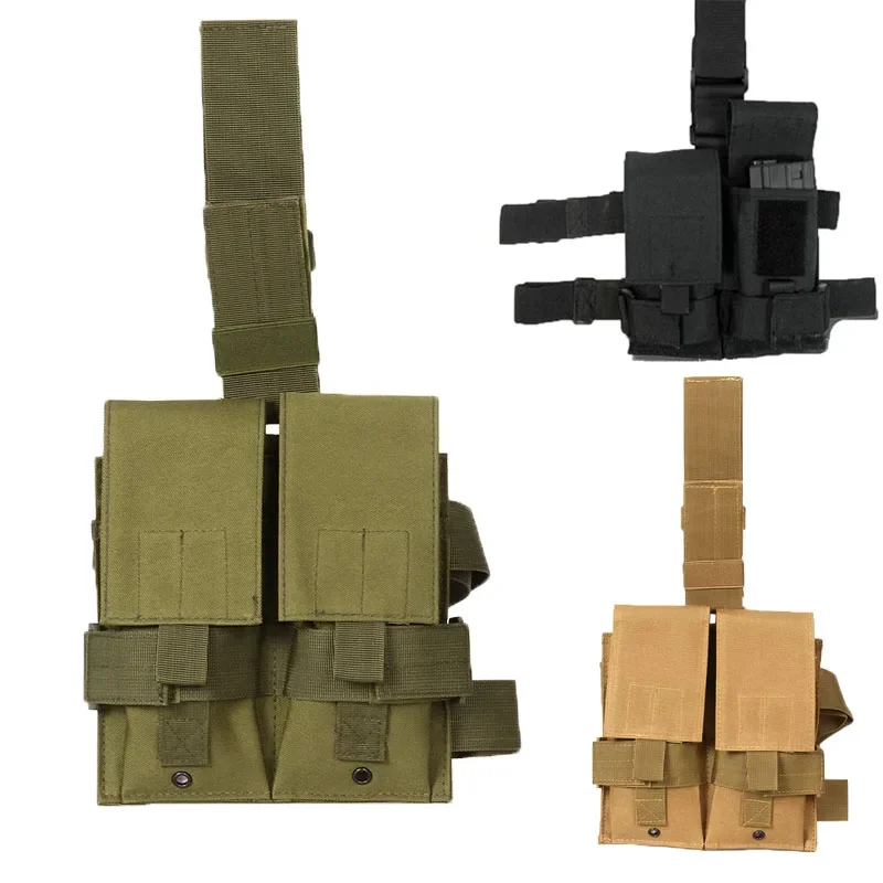 

Tactical Thigh Magazine Pouch Drop Leg Panel 5.56/7.62 Mag Pouch For Outdoor Airsoft Leg Mag Holder Charger Carrier