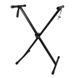 Electronic Piano Stand Bracket, Iron X-Shaped Lifting, Removable Keyboard Bracket, Anti Slip Foot Pads, Height Adjustable