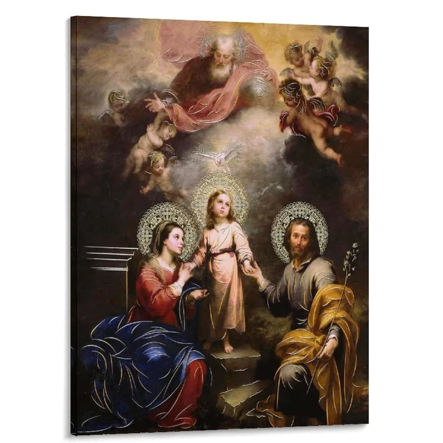 Holy Family Religious DIY Square Diamond Painting Round Diamond The Virgin Mary and Jesus Full Diamond Mosaic Home Decoration