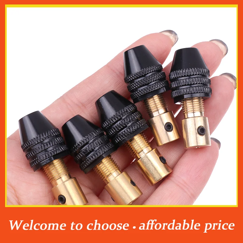 VP New 1set Aluminum Ally+Brass 0.3-3.4mm Universal Small Electronic Drill Bit Collet Mini Chuck Tool Set Fixture Clamp