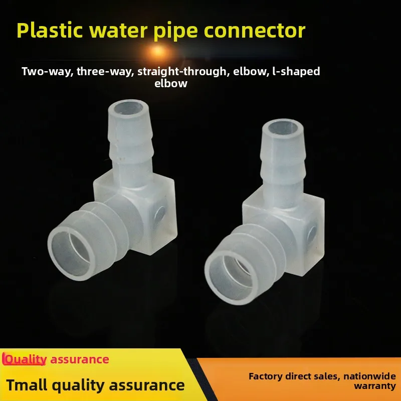 

Plastic Hose Barb Elbow Fitting L Shape Connector for Water Pipe Equal Reducing