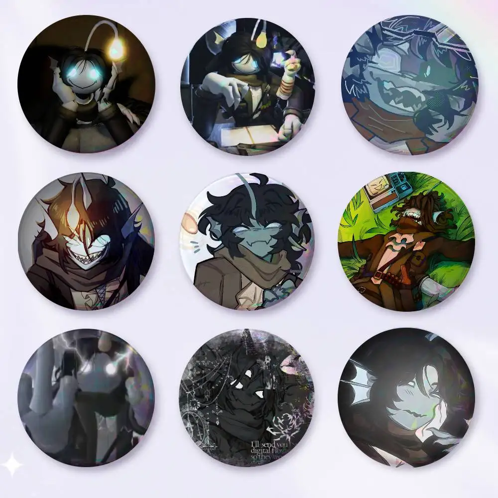 A-S-Sebastian S-Solace Cartoon Round Brooches On Backpack Jacket Acrylic Button Pins Collection Gifts