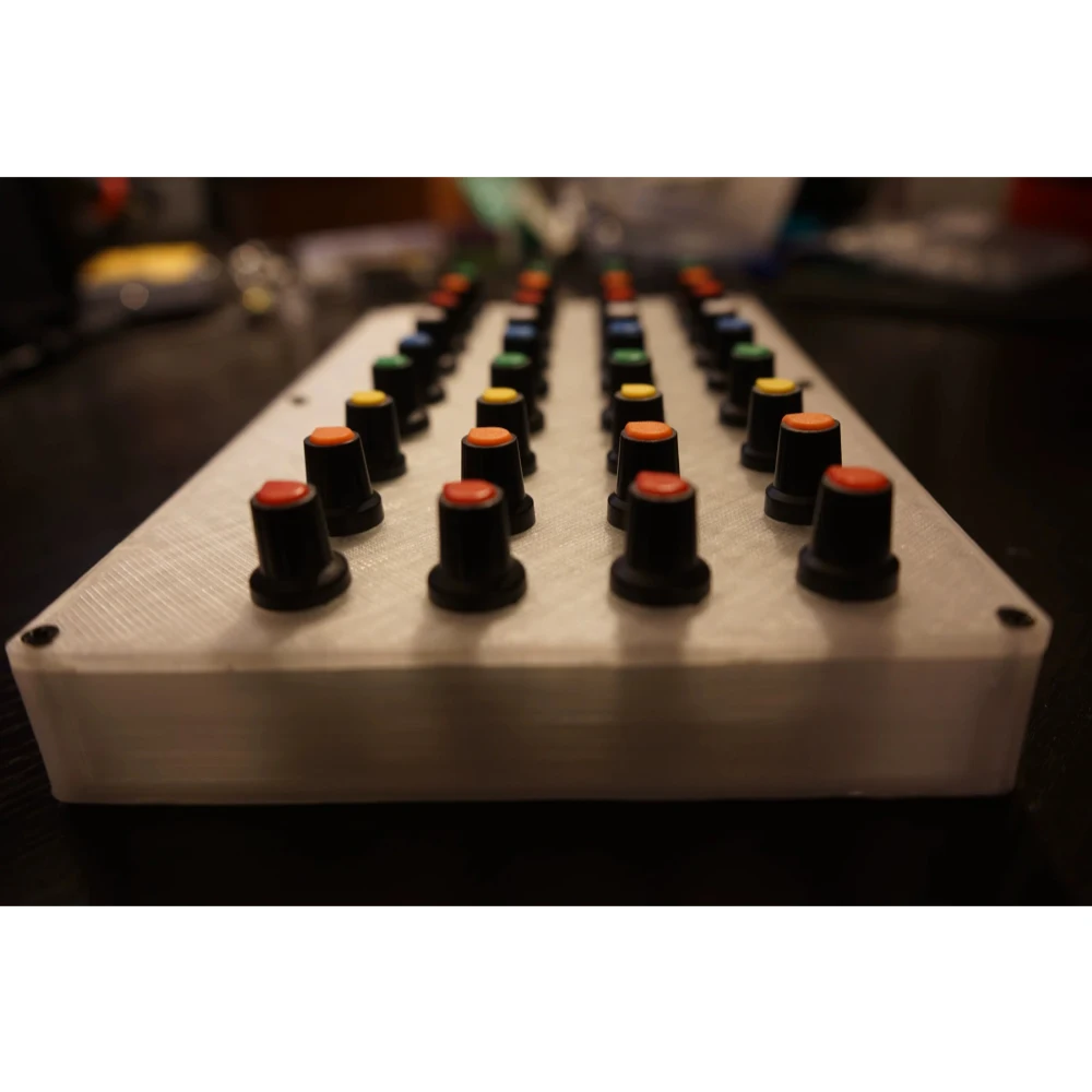 36-Knob MIDI Controller, DAW Parameter Mapping, MIDI Port, 3D Printed Resin, Random Color