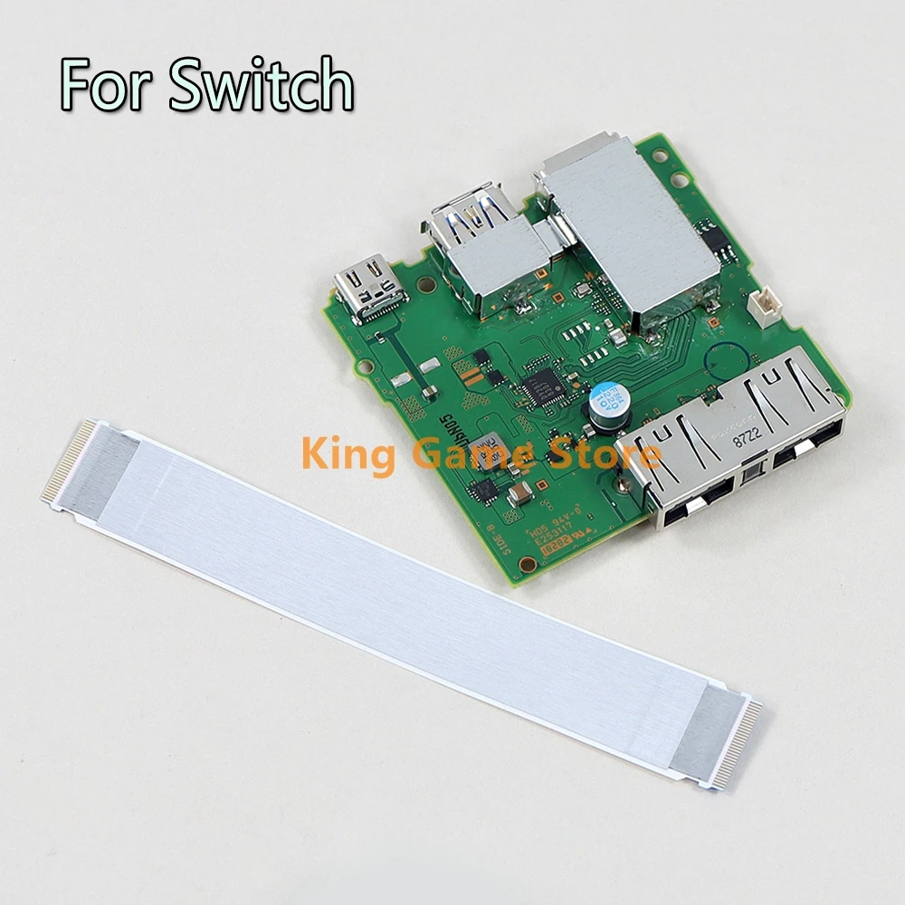 1 conjunto placa-mãe circuito pcb doca hdmi base de tv reparação placa de carregamento para nintendo switch com cabo