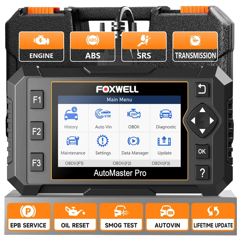 FOXWELL NT614 Elite OBD2 Scanner ABS SRS Transmission AT Check Engine Code Reader EPB Oil Reset Diagnostic Scan Tool PK NT604