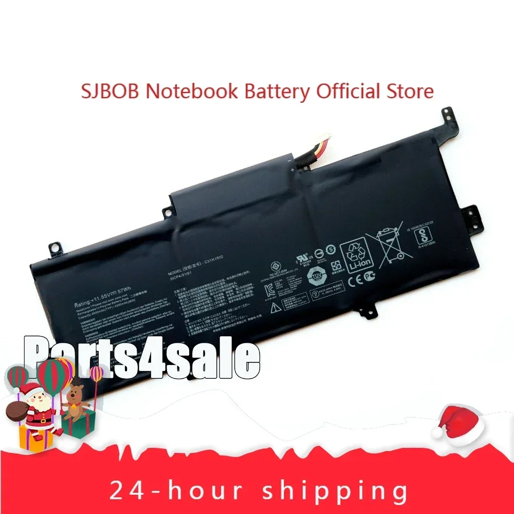 

2025 New Genuine C31N1602 Battery for Asus Zenbook UX330UA U3000U UX330U UX330UAK Laptop battery