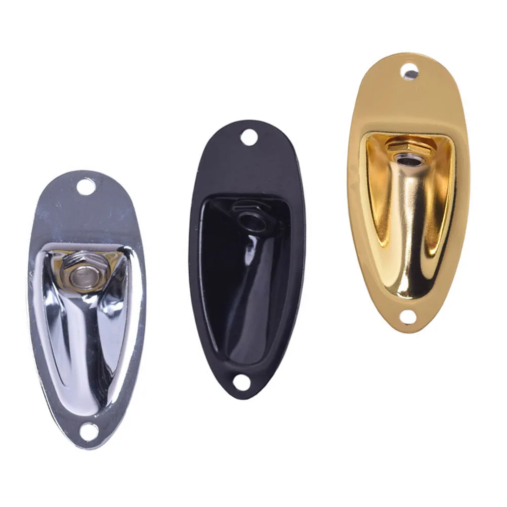 

3 Sets Vibration Pickup Jack Alloy Guitar Electric Guitars Electronic Socket Plate Input for Zinc Sockets Bass