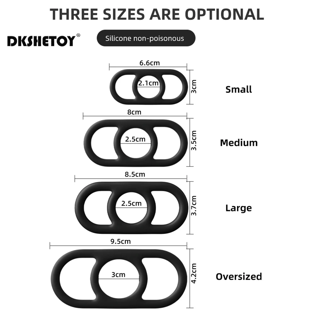 วงแหวนอวัยวะเพศชายแบบซิลิโคนสำหรับผู้ใหญ่สำหรับผู้ชายขนาด S/M/L/XL ขนาดเซ็กซ์ทอยยืดหยุ่นสูงอุปกรณ์สำหรับผู้ใหญ่