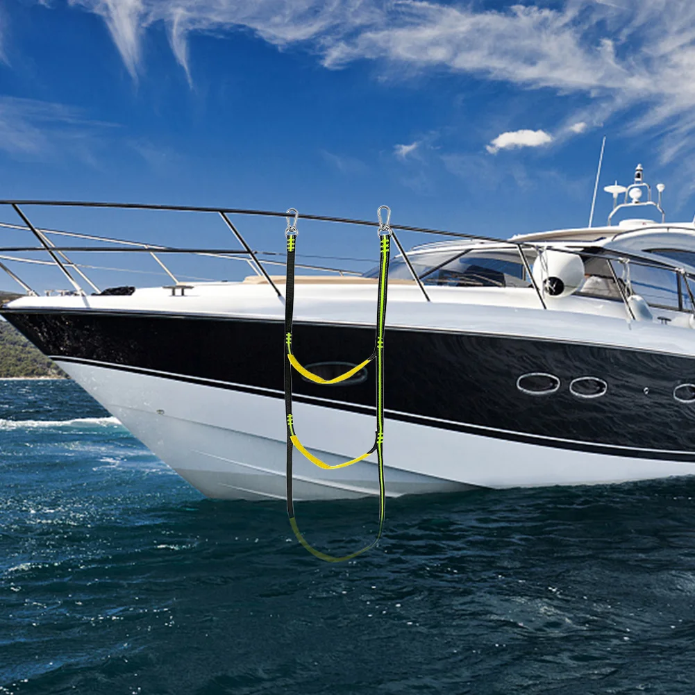 Escalera plegable de cuerda para barco, accesorio elástico de asistencia suave para velero, yate o barco inflable, 3/4/5 escalones