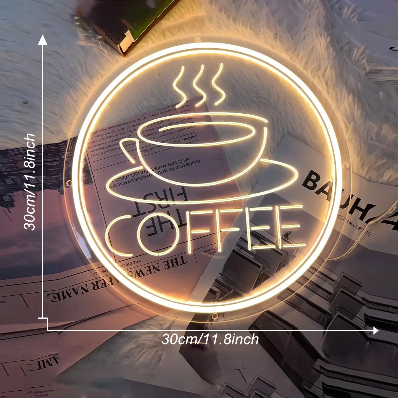 Coffee Neon Signs for Wall Decor LED Neon Light Signs with Dimmer Switch USB Coffee Bar Kitchen Home Cafe Office Club Restaurant