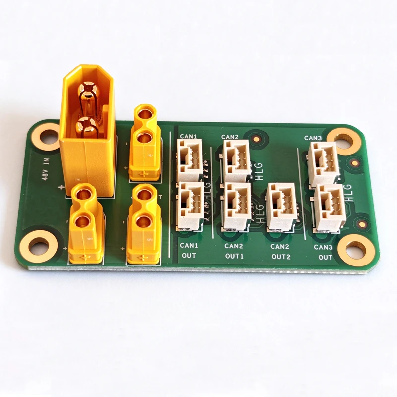 48V Power Distribution Board XT60 to 3 Way XT30 High-Current PDB Module Multiple Ports DIY Accessories for RC Drone/Robot