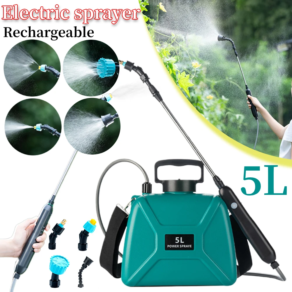 Electric Sprayer 5L Watering Can With Spray Gun Automatic Garden Agricultural sprayer USB Rechargeable sprayer Irrigation Tool