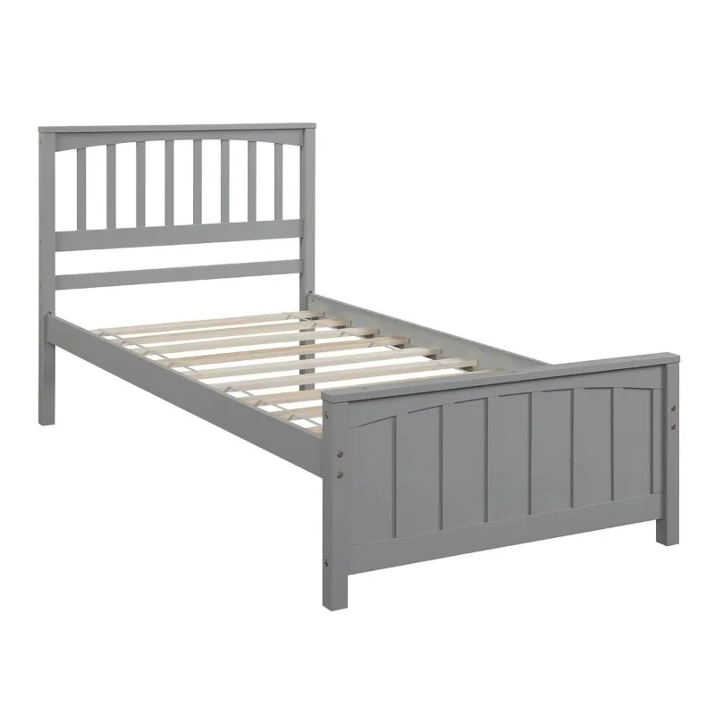 

Solid wood bed frame 198x98x82cm size single bed frame wood pine bed hotel and bedroom furniture