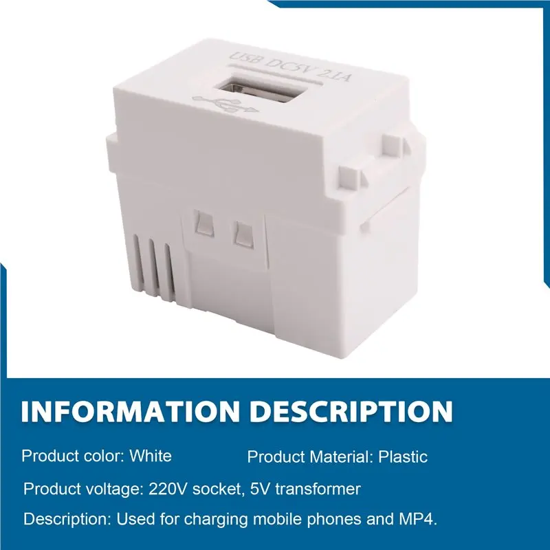 A55F-Mobile Phone Charging Panel USB Power Module 220V Socket 5V Transformer 2.1A USB Charging Power Socket Switching Adapter