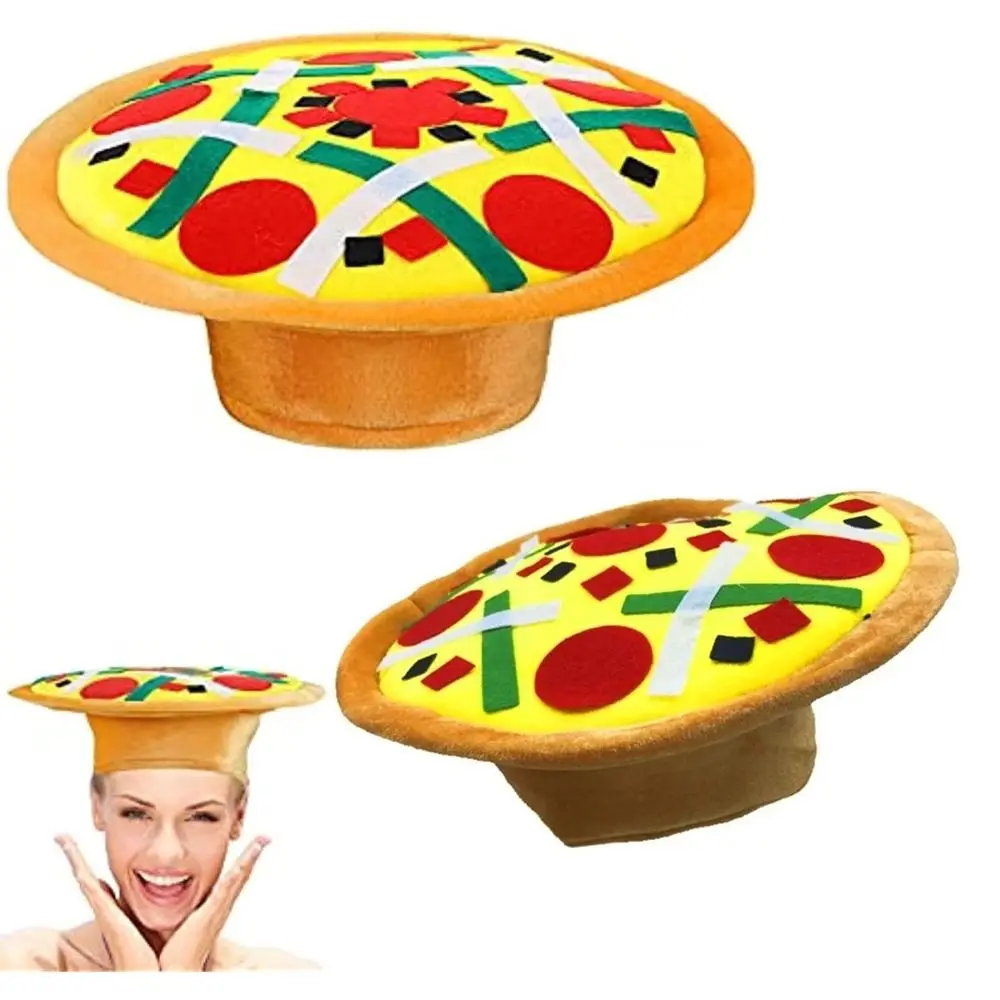 New Fast Food Hats Funny Pizza Hat Party Hat Gifts Elastic Bands Pizza Silly Hat Pepperoni Costume Pizza Hat Accessories
