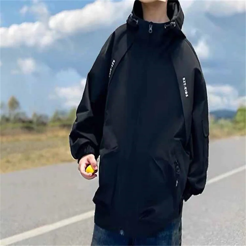 Boys Trench Coats Children's Assault Jackets Autumn Outdoor Clothes Windproof Windbreak Spring Teen Thin Hooded Jackets 4-10Y