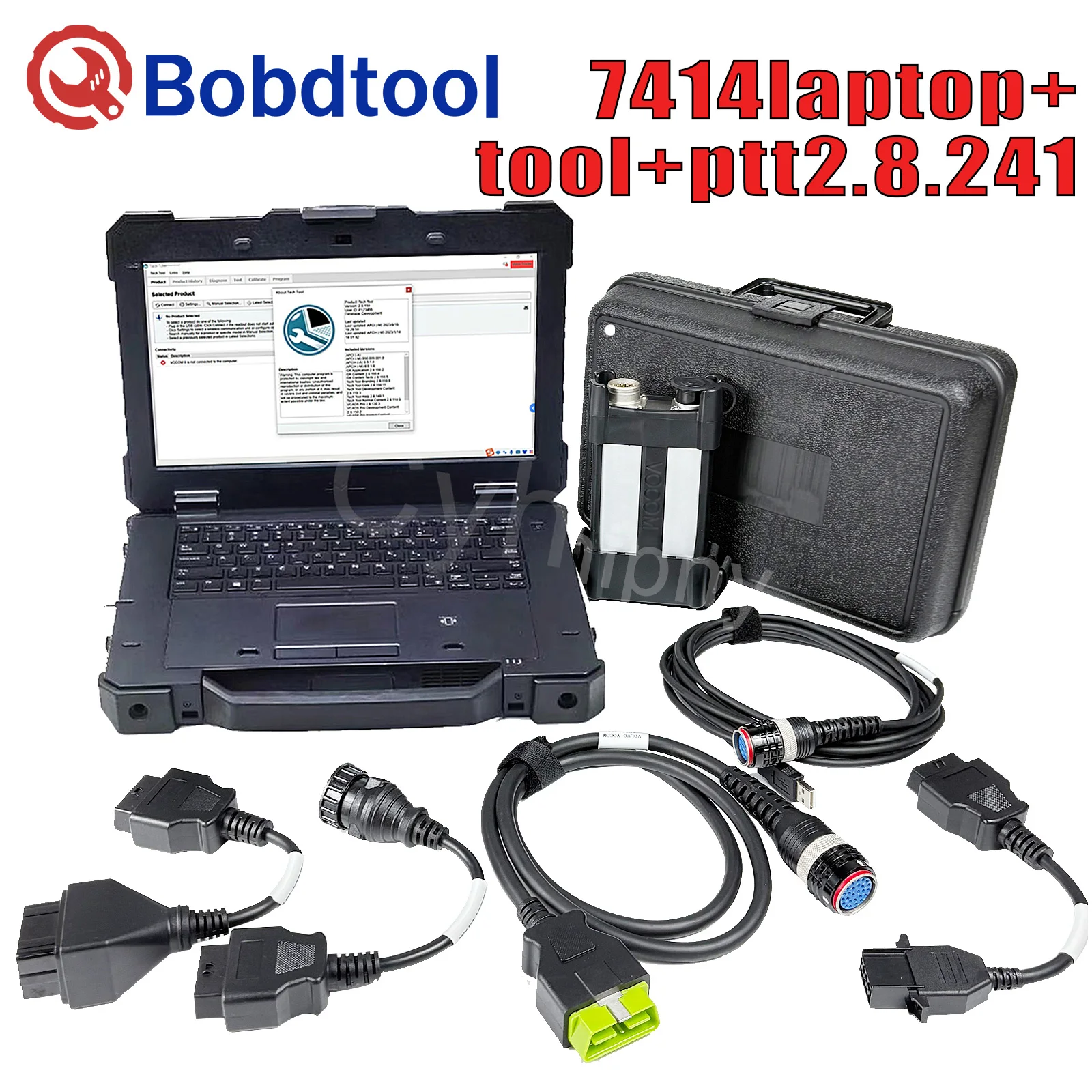 

Диагностический инструмент Vocom2 Premium Tech Tool 2.8 (88894000) с ноутбуком 7414 VOCOM 2 для Renault/UD/Mack, экскаваторов и строительной техники