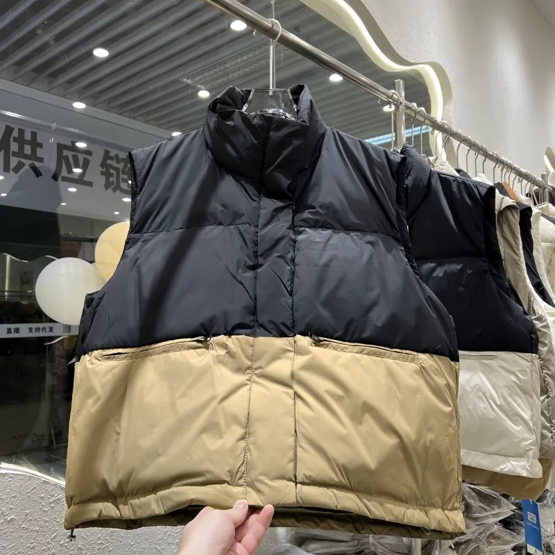 

Autumn Winter New Cotton Vest Women's Popular Stand-up Collar Loose Internet Celebrity Vest Vest Jacket