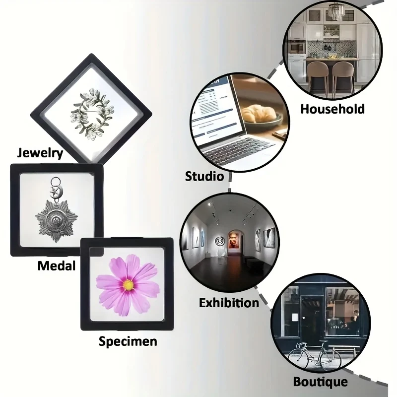 قطعتان من صناديق عرض المجوهرات والساعات والمقتنيات، لا حاجة للطاقة، مثالية لديكور المنزل، صندوق عرض لصنع المجوهرات #5