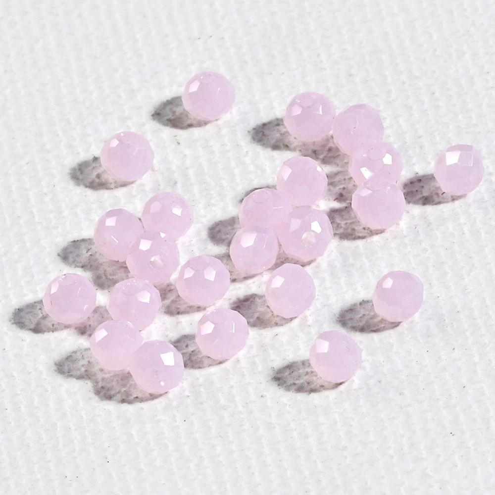 120 Stück Kristallglasperlen, Rondelle, aus Österreich, facettiert, lose, runde Perlen zum Basteln von Schmuck, für DIY-Halsketten und Armbänder. – Detail 7
