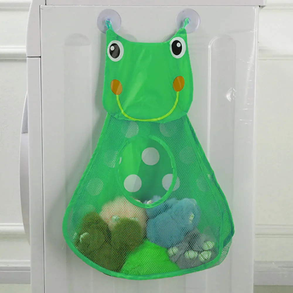 Cartoon Animal Bath Toys Storage Mesh Bags Suction Cup Bathroom Organizer Beach Basket for Kids NEW