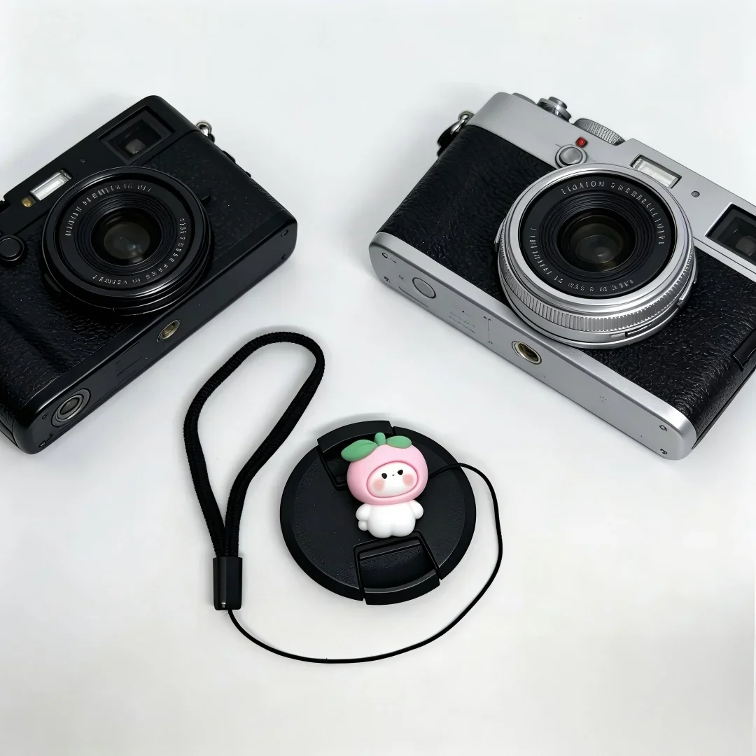 Cute Cartoon Lens Cap Keeper Anti Lost String Camera Lens Cover Anti-lost Rope For Fujifilm XT5 Sony Canon Nikon Decor Accessory