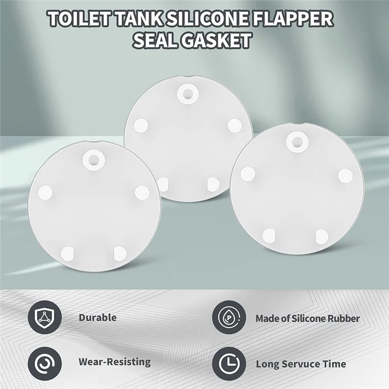 5Pack Toilet Tank Siliconen Flapper Seal Pakking 3Inch Accessoires Voor 7381424-100.0070A VERKOOP