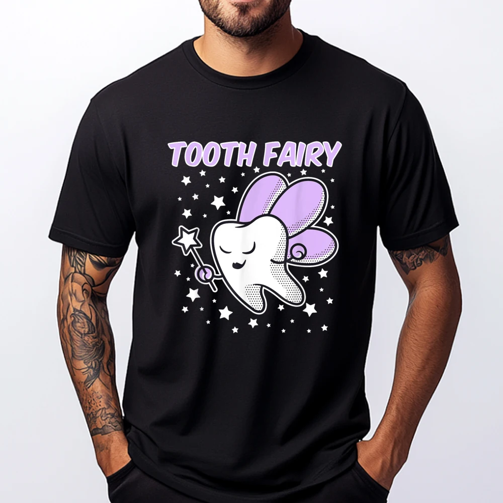 

Cute Tooth Fairy Halloween Costume Dental Assistant Dentist Mens Clothing Man High Quality Men's T-Shirt