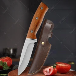 Handmade Forged Kitchen Chef Boning Knives Stainless Steel Meat Cleaver Butcher Knife Professional Kitchen Knives with Cover